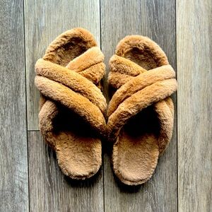 Anine Bing Brown Faux Fur Slippers Size 39